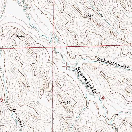 Topographic Map of Schoolhouse Prong, WY