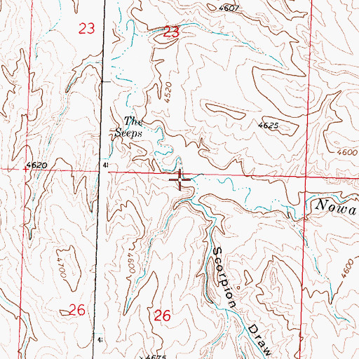 Topographic Map of Scorpion Draw, WY