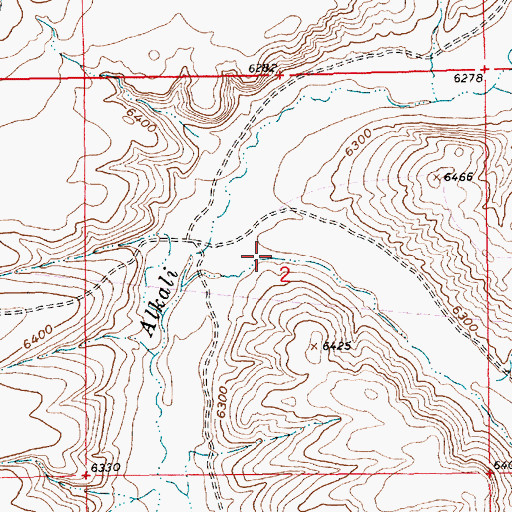 Topographic Map of Scott Canyon, WY