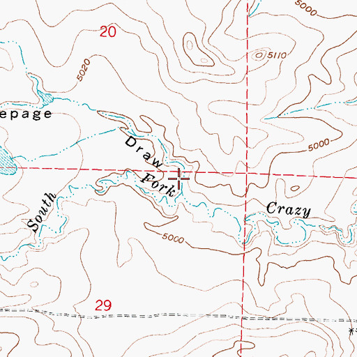 Topographic Map of Seepage Draw, WY