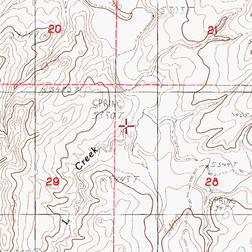 Topographic Map of Seven L Creek, WY