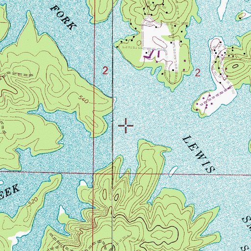 Topographic Map of Clear Creek, AL