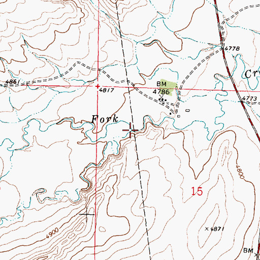 Topographic Map of Seventysix Creek, WY