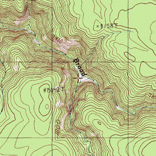 Topographic Map of Shallow Creek, WY