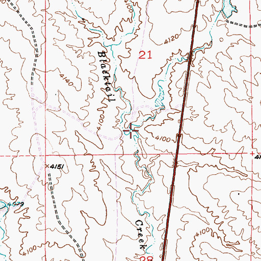 Topographic Map of Shank Draw, WY