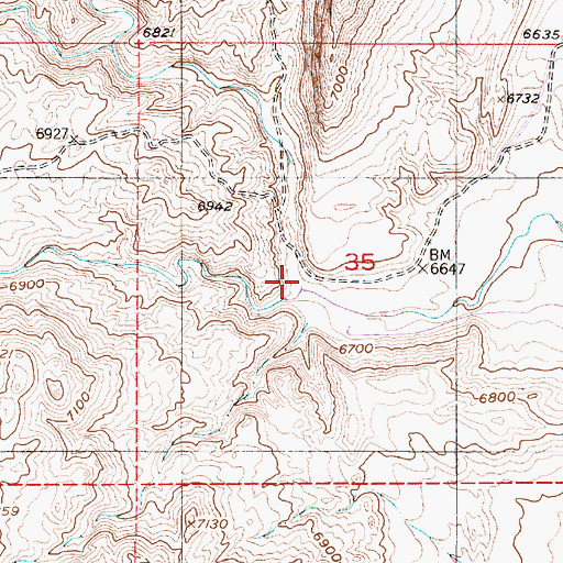 Topographic Map of Shanton Creek, WY
