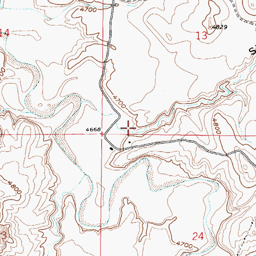 Topographic Map of Shaw Draw, WY