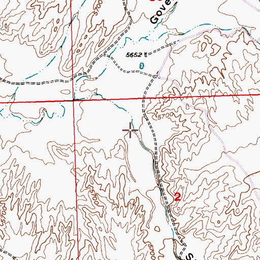 Topographic Map of Shearing Pen Draw, WY