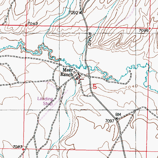 Topographic Map of Shearing Pens Draw, WY