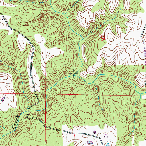 Topographic Map of Clifty Creek, AL