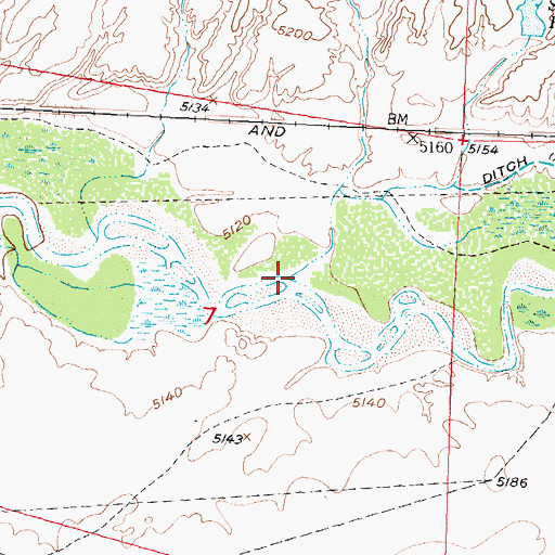 Topographic Map of Sheep Camp Draw, WY