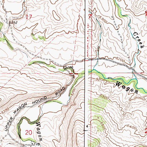 Topographic Map of Sheep Creek, WY