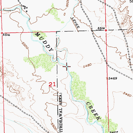 Topographic Map of Sheep Creek, WY