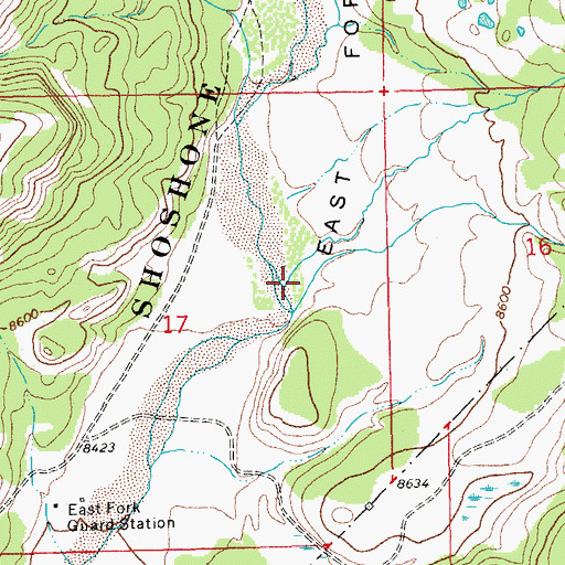 Topographic Map of Sheep Creek, WY