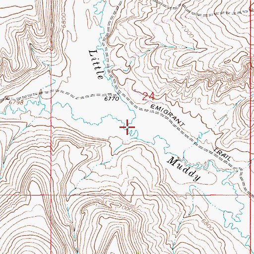 Topographic Map of Sheep Creek, WY