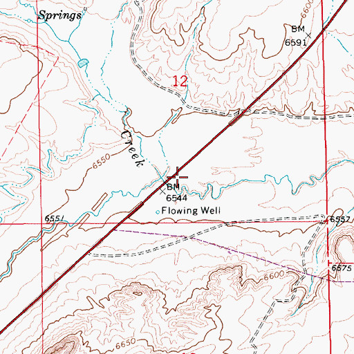Topographic Map of Sheep Creek, WY