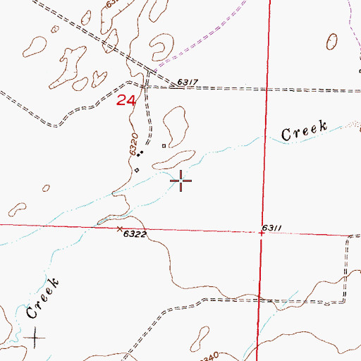 Topographic Map of Sheep Creek, WY