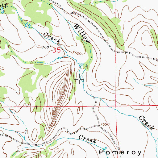 Topographic Map of Sheep Dip Creek, WY