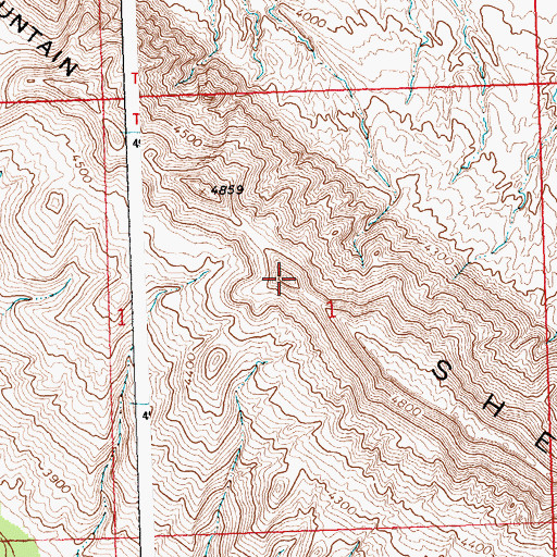 Topographic Map of Sheep Mountain, WY