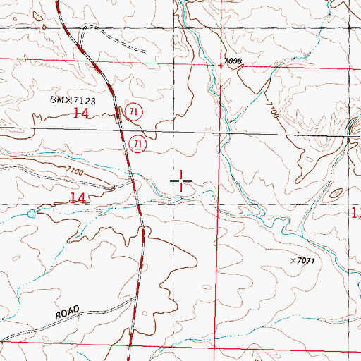 Topographic Map of Sheep Mountain Reservoir, WY