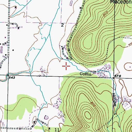 Topographic Map of Coffin Hollow, AL