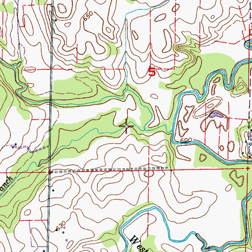 Topographic Map of Cold Branch, AL