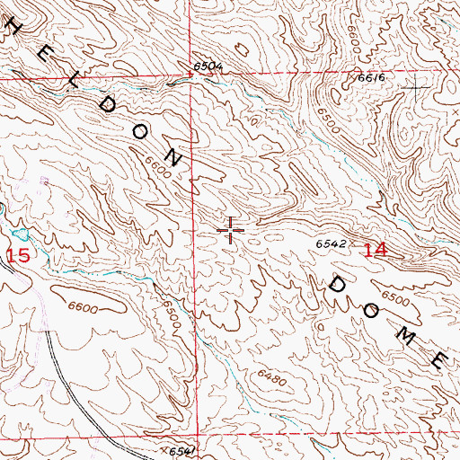 Topographic Map of Sheldon Dome, WY