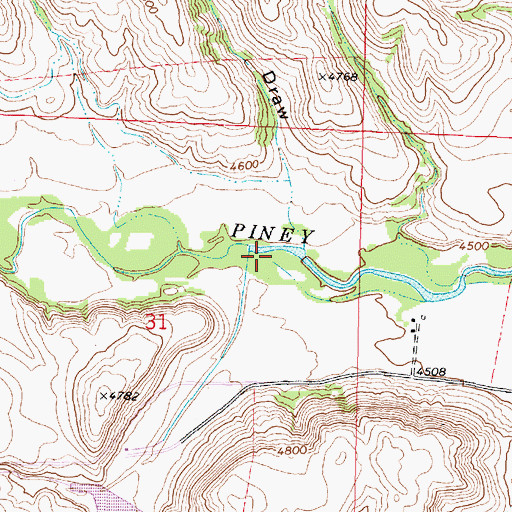 Topographic Map of Shell Creek, WY
