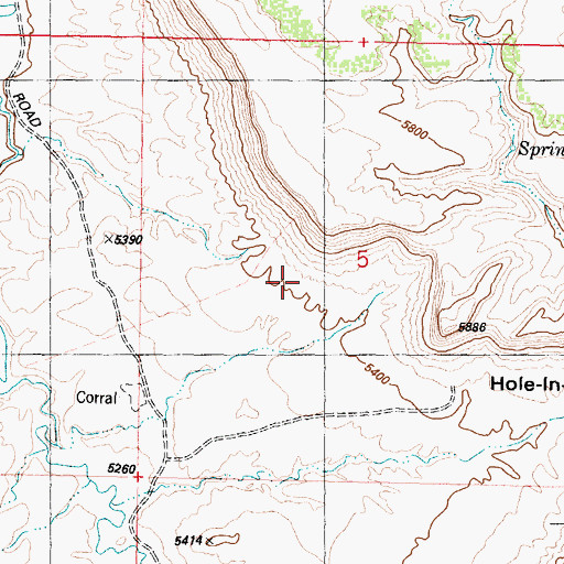 Topographic Map of Shirk Draw, WY