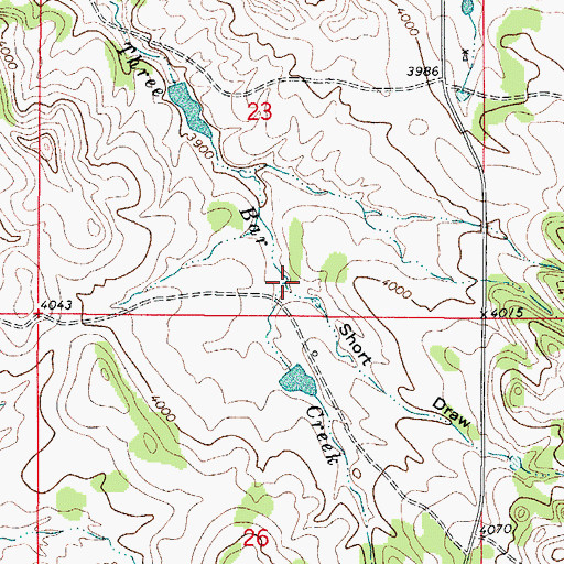 Topographic Map of Short Draw, WY