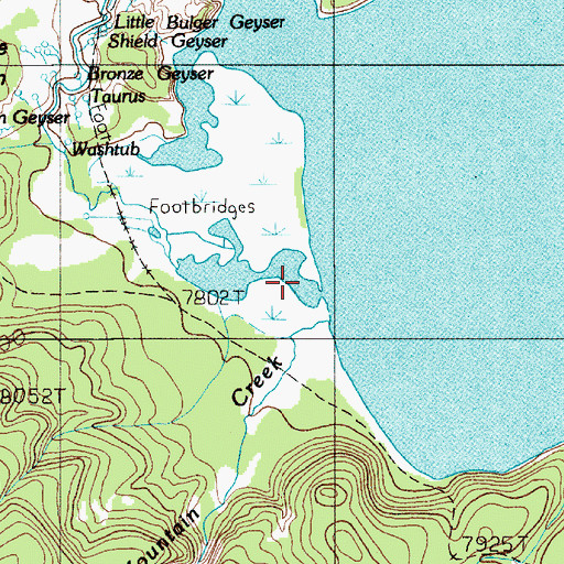 Topographic Map of Shoshone Creek, WY