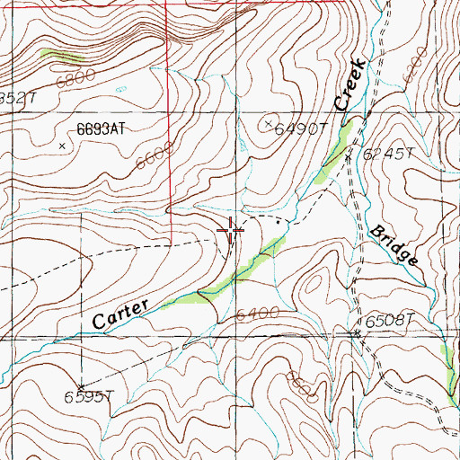 Topographic Map of Shoshone Ranch, WY
