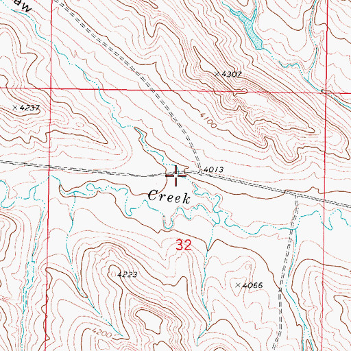 Topographic Map of Shuler Draw, WY