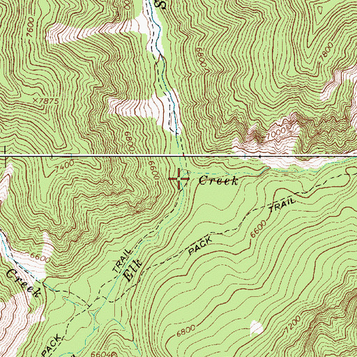 Topographic Map of Siddoway Fork, WY