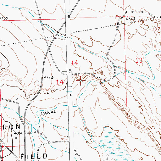 Topographic Map of Sidon Canal, WY