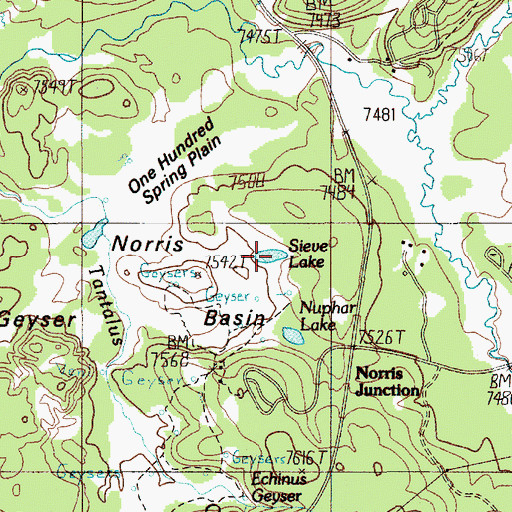 Topographic Map of Sieve Lake, WY