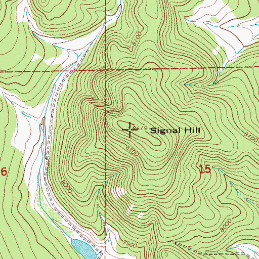 Topographic Map of Signal Hill, WY