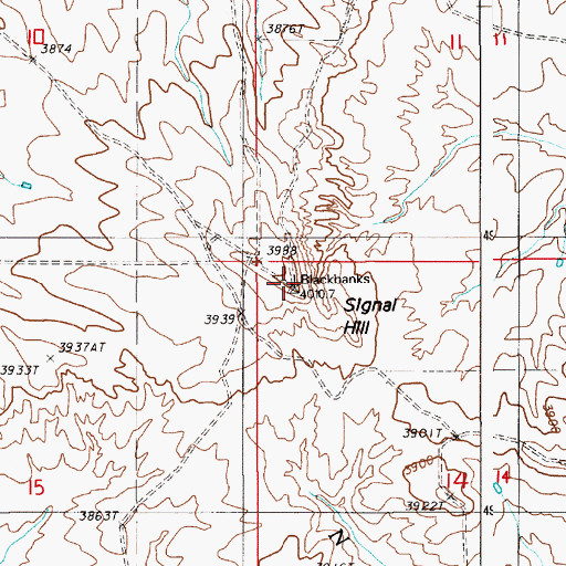 Topographic Map of Signal Hill, WY