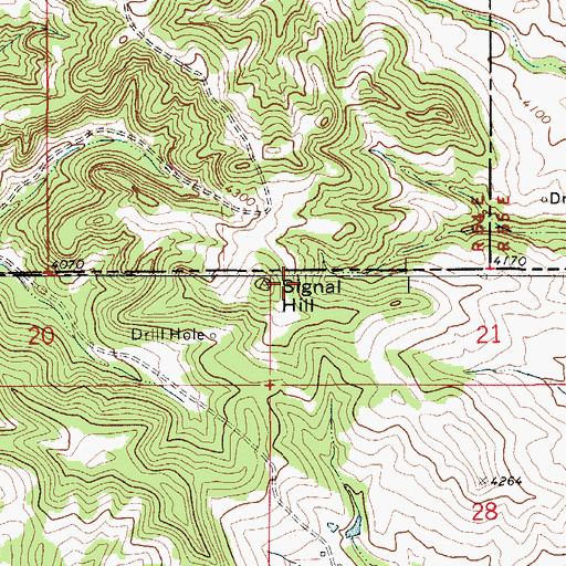 Topographic Map of Signal Hill, WY