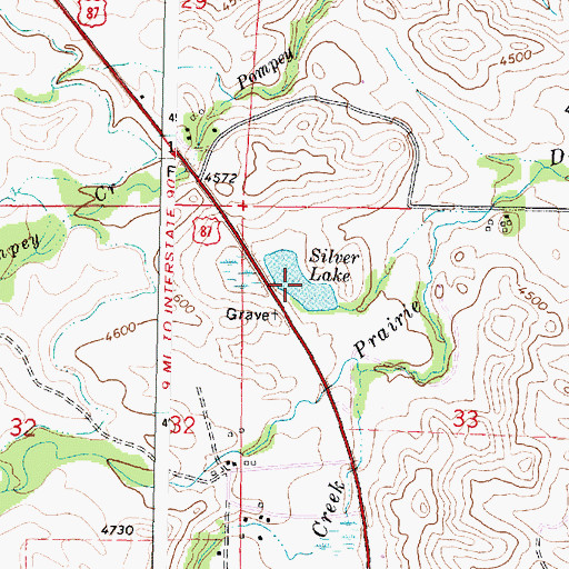 Topographic Map of Silver Lake, WY