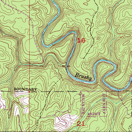 Topographic Map of Collier Creek, AL