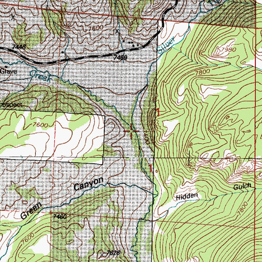 Topographic Map of Silver Tip Creek, WY