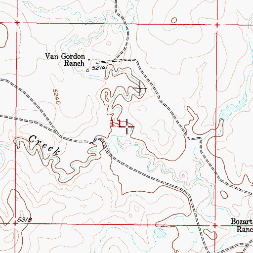 Topographic Map of Simmons Draw, WY