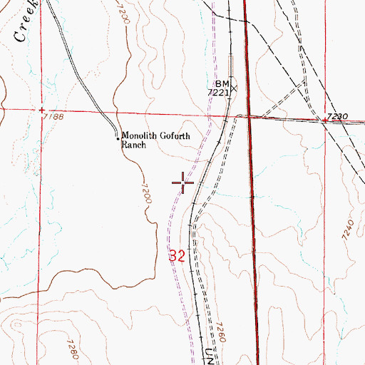 Topographic Map of Simpson Springs Creek, WY