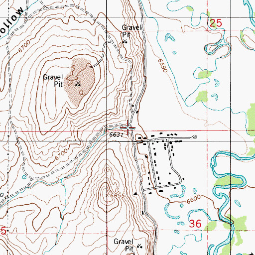 Topographic Map of Sims Canyon, WY