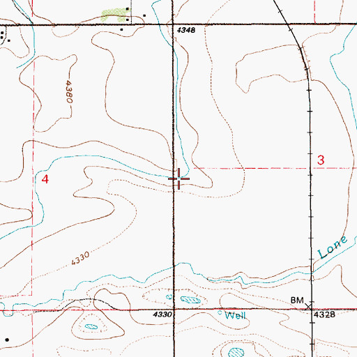 Topographic Map of Sinnard Ditch, WY