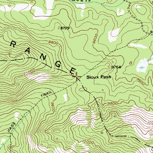 Topographic Map of Sioux Pass, WY