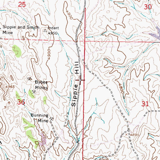 Topographic Map of Sipple Hill, WY