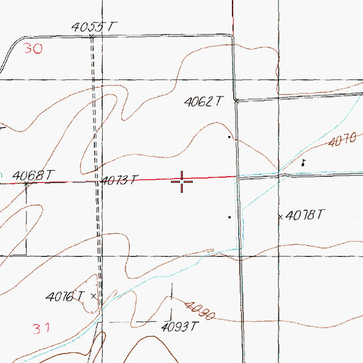 Topographic Map of Sirrine Ditch, WY