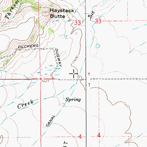 Topographic Map of Sixmile Creek, WY